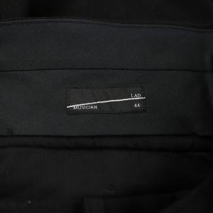LAD MUSICIAN 2TUCK WIDE SLACKS ウール 44 ブラック 2218-577