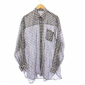 DARLING SHIRT ギンガムチェック 44 黒 白 M4232DBW