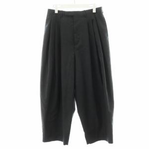 3TUCK WIDE SLACKS ウール 44 グレー 2219-552
