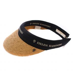 HELEN KAMINSKI サンバイザー 麦わら帽子 ロゴ ベージュ /BM
