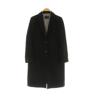 チェスターコート ロング カシミア混 総裏地 36 ブラック /MY OS