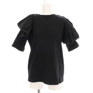 フリル カットソー XS ブラック