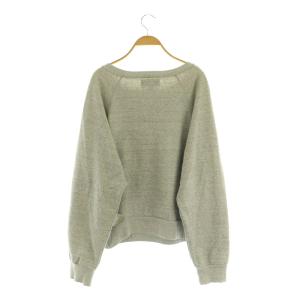 AMERICANA スウェット トレーナー ロゴ 長袖 クラッシュ加工 グレー /MY OS