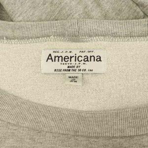 AMERICANA スウェット トレーナー ロゴ 長袖 クラッシュ加工 グレー /MY OS