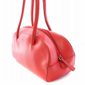 FURLA ハンドバッグ レザー パンチング ロゴ 型押し 赤 レッド /BB