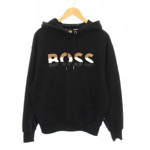 BOSS ヒューゴボス　モノグラム　ナイロンジャケット　総柄　黒　Mサイズ HUGO BOSS(ヒューゴボス) ナイロンジャケット ブラック サイズ