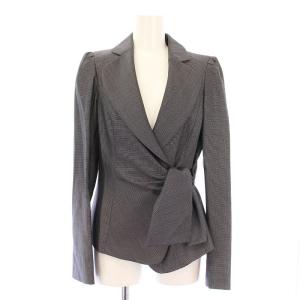 ARMANI COLLEZIONI セットアップ テーラードジャケット アウター 総裏地 ストライプ柄 タイトスカート ひざ丈 ウール 38