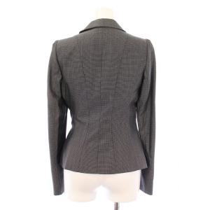 ARMANI COLLEZIONI セットアップ テーラードジャケット アウター 総裏地 ストライプ柄 タイトスカート ひざ丈 ウール 38