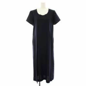 AD1993 ワンピース ロング 半袖 ヴィンテージ 紺 ネイビー GO-100650 /YT