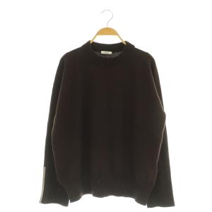 ニット セーター 長袖 ラメ モックネック 42 ダークブラウン /MY OS