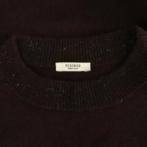 PESERICO ニット セーター 長袖 ラメ モックネック 42 ダークブラウン /MY OS