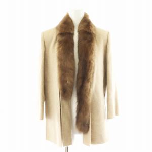 ジャケット ロシアンセーブルファー カシミヤ 38 ベージュ 19465