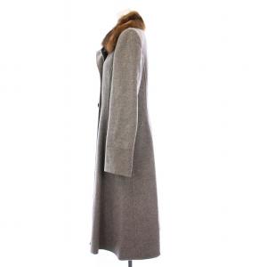 FOXEY カシミヤコート ロシアンセーブルファー 38 グレー 23008