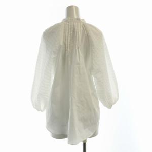 dama collection シャツ ブラウス プリーツ フリル 長袖 M 白 ホワイト 13501-00473 /RO