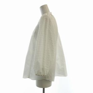 dama collection シャツ ブラウス プリーツ フリル 長袖 M 白 ホワイト 13501-00473 /RO