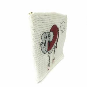 LUDLOW コード CORD クラッチバッグ パーティバッグ セカンドバッグ 刺繍 ホワイト /NQ