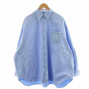 23SS OVERSIZED DENIM SHIRT WITH LEATHER PATCH