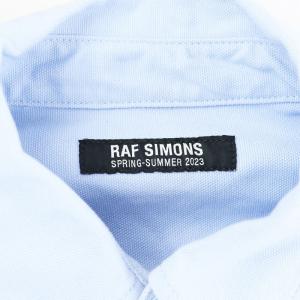 RAF SIMONS 23SS OVERSIZED DENIM SHIRT WITH LEATHER PATCH