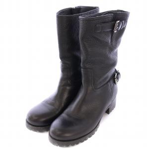 PRADA バイカーブーツ 38.5 ブラック