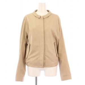 レザージャケット 革ジャン ブルゾン アウター ストレッチ 38 ベージュ /BB