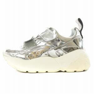 エクリプス メタッリク スニーカー シューズ ベルクロ 35 シルバー色 /AN10