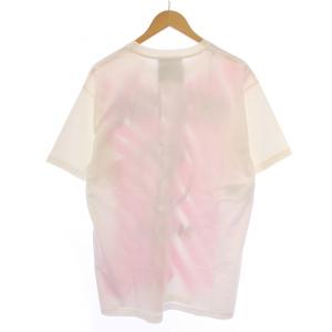 MOSCHINO Tシャツ カットソー 半袖 クルーネック ロゴ プリント S 白 ピンク /BM