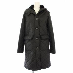 キルティングコート 中綿 アウター フード S 黒 /TK