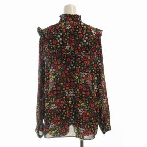 IENA フラワープリントタック襟ブラウス シャツ 花柄 フリル 長袖 マルチカラー 20051914141030