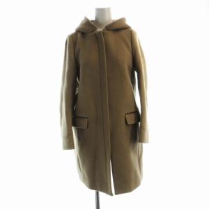 二重織りシャルムフードコクーンコート ロング フーディー 36 茶 ブラウン 17020900900030