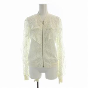 ブルゾンジャケット MA-1 レース フリル XS 白 ホワイト NIMV4J708 /EE