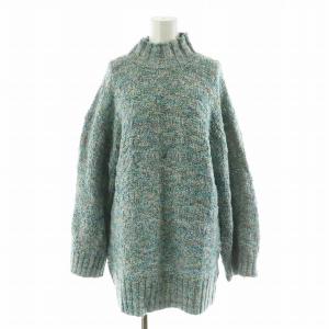 タグ付き ニット セーター 長袖 プルオーバー ハイネック F ライトブルー BG342605NN /NQ