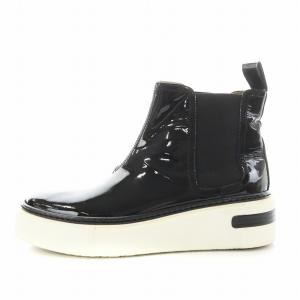 ハイカット スニーカー エナメル 35 ブラック