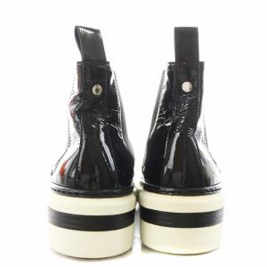 HERMES ハイカット スニーカー エナメル 35 ブラック