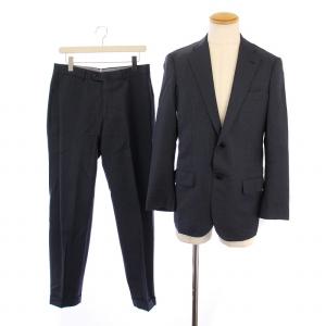 スーツ セットアップ 上下 テーラードジャケット 背抜き シングル 2B パンツ ジップフライ 千鳥格子