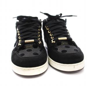 JIMMY CHOO スニーカー ローカット シューズ ドット ラメ 35 黒 /YM