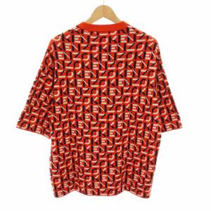 KENZO ニット セーター 半袖 ロゴ S オレンジ FB55PU5823SC /YM