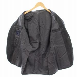 BEAMS F グレンプレイド テーラードジャケット ウール 48 チャコールグレー 21-17-0789-264