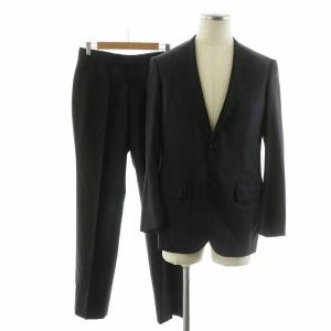 シングルスーツ セットアップ スラックスパンツ テーラードジャケット 46 ブラック 61-06-04-06105