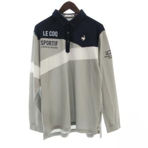 ポロシャツ 刺繍 プリント 長袖 3L 大きいサイズ グレー 紺 ネイビー 1F-TS-IA-TU-1C