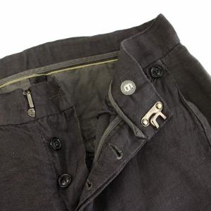 MM6 Maison Margiela マルタンマルジェラ マリンパンツ ボタンフライ 麻 リネン混 40 ダークグレー S32KA0269 /YT