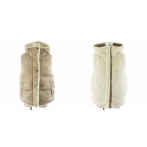 ダウンベスト リバーシブル 38 ベージュ ホワイト 9033-53301