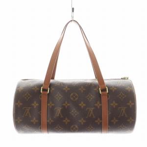 LOUIS VUITTON 旧型 パピヨン30 モノグラム ハンドバッグ ポーチ付き ブラウン M51365