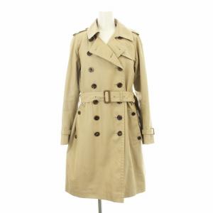 トレンチコート ロング ウールライナー 裏地チェック ベルト付き ベージュ 5005150001 /KU