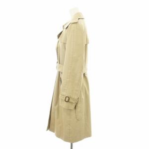 Aquascutum トレンチコート ロング ウールライナー 裏地チェック ベルト付き ベージュ 5005150001 /KU