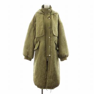 23AW jacquard down coat 38 カーキ
