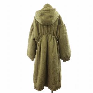 TODAYFUL 23AW jacquard down coat 38 カーキ