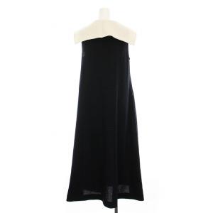 SHIPS any マリン Aライン セーラーカラー ワンピース ロング ノースリーブ F 紺 724-52-0075