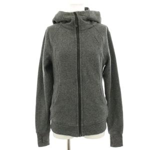 パーカー スウェット ジップアップ 裏起毛 指穴 長袖 4 グレー /HN
