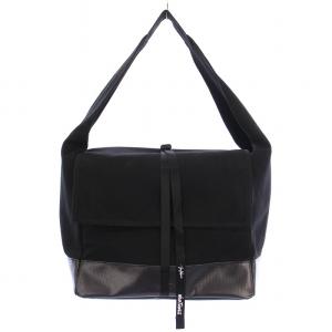 WILDTHINGS ワンショルダーバッグ メッセンジャーバッグ キャンバス 切替 ロゴ 黒 ブラック