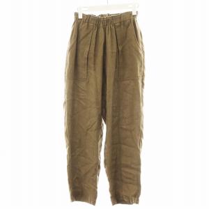 リネン ギャザー パンツ LINEN GATHER PANTS イージーパンツ 麻 S ベージュ AS22-B3